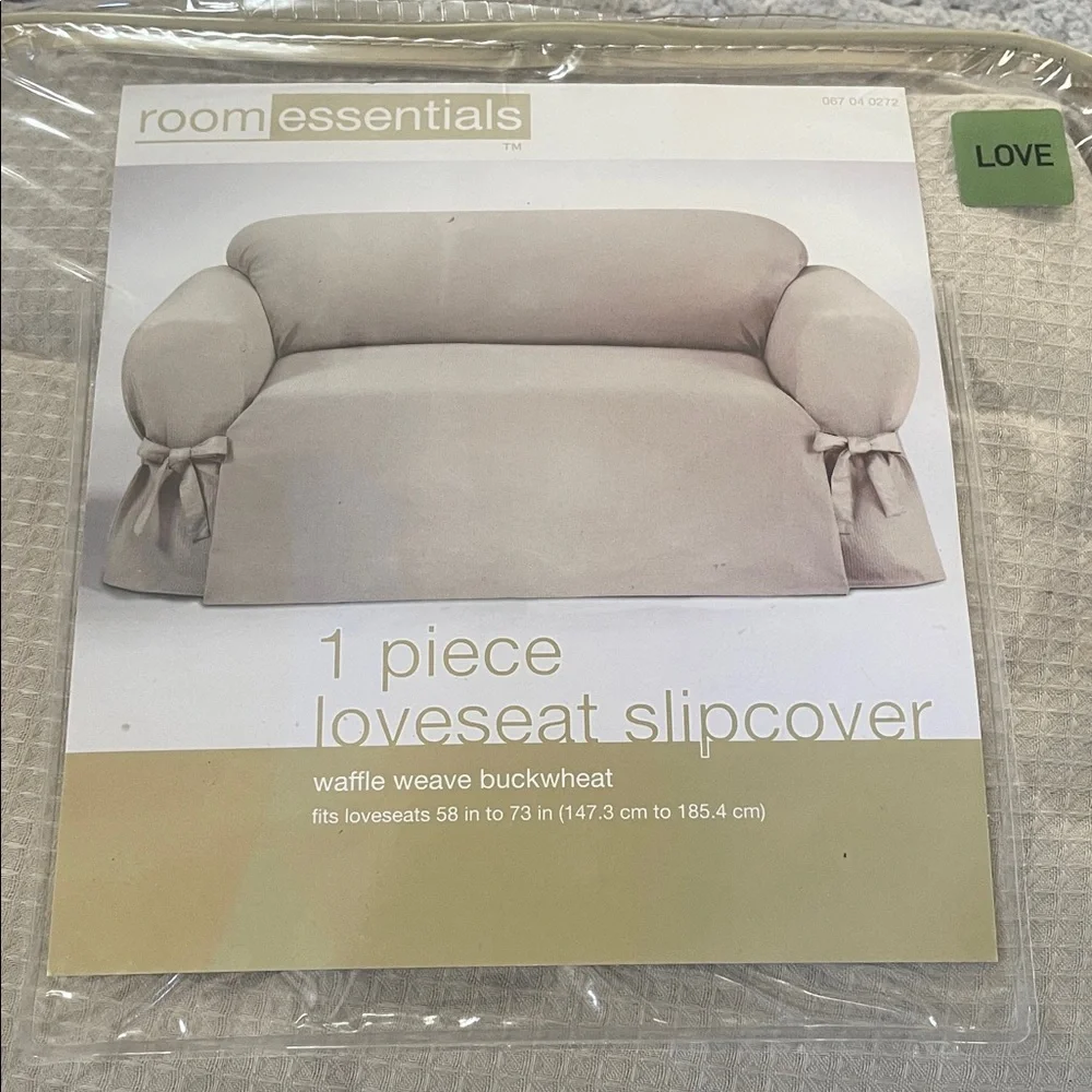Room Essentials Buckwheat Loveseat Slipcover NWT